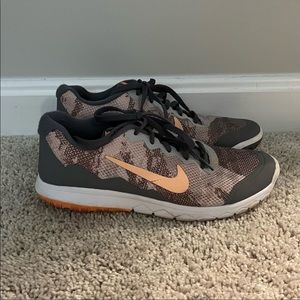 Nike Orange and Gray Sneakers
